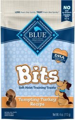 Blue Buffalo Blue Bits Tempting Turkey Recipe Soft-Moist Training Dog Treats, 4-oz bag