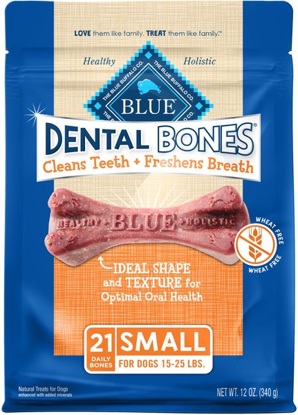 Blue Buffalo Dental Bones Small All Natural Rawhide-Free Dental Dog Treats, 21 count slide 1 of 9