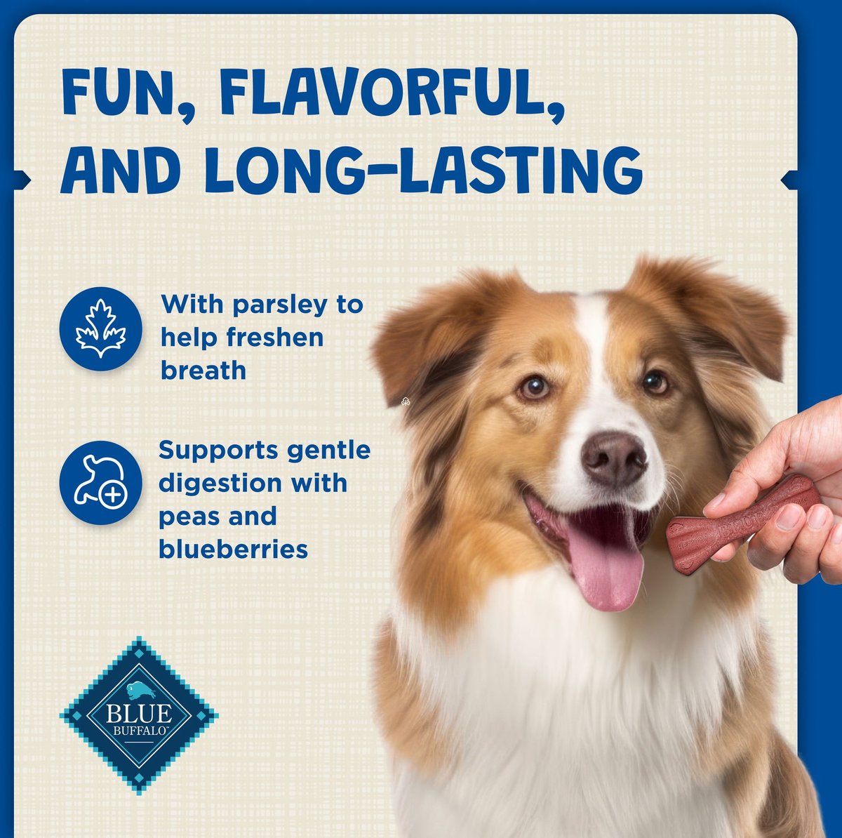 BLUE BUFFALO Dental Bones Small All Natural RawhideFree Dental Dog