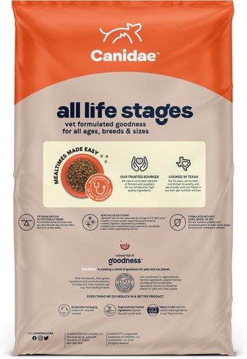 CANIDAE All Life Stages Multi-Protein Formula Dry Dog Food, 40-lb bag