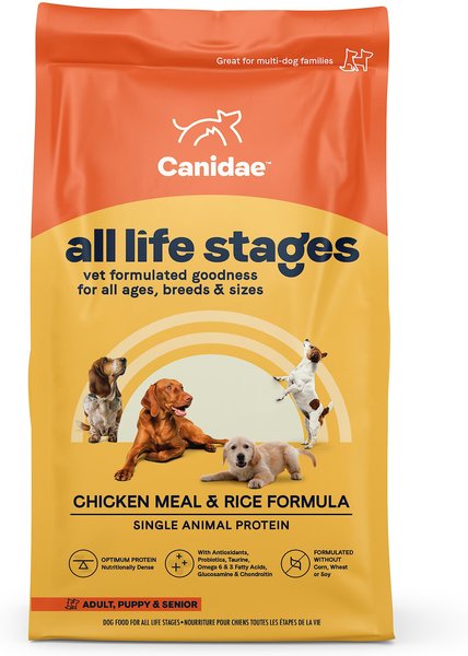 CANIDAE All Life Stages Chicken Meal & Rice Formula Dry Dog Food, 5-lb bag slide 1 of 10