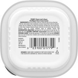 Cesar Classic Loaf in Sauce Filet Mignon Flavor Grain-Free Small Breed Adult Wet Dog Food Trays, 3.5-oz, case of 24 slide 2 of 9