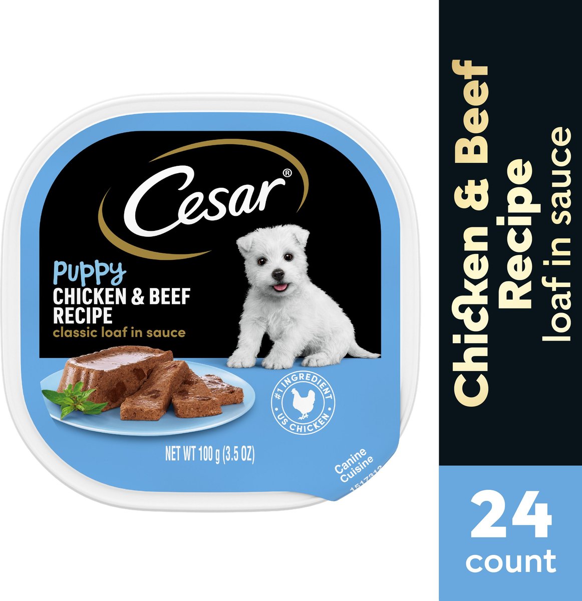 CESAR Puppy Classic Loaf in Sauce Chicken Beef Recipe Grain Free