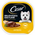 Cesar Classic Loaf in Sauce Grilled Steak & Eggs Flavor Small Breed Adult Wet Dog Food Trays, 3.5-oz, case of 24