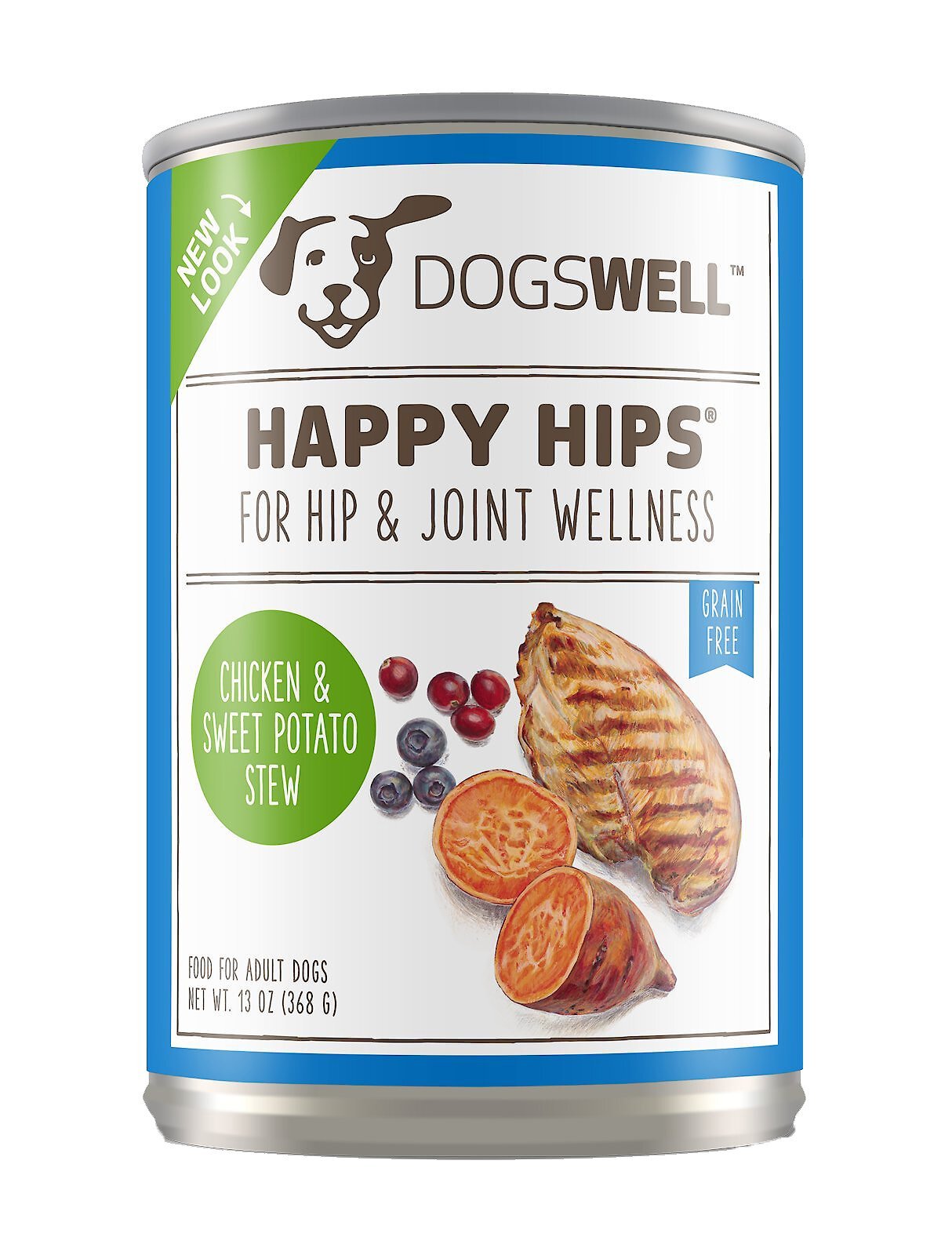 Dogswell Happy Hips Chicken & Sweet Potato Stew Recipe Grain-Free Canned Dog Food
