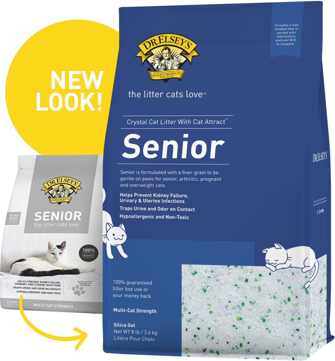 DR. ELSEY'S Senior Crystal Cat Litter, 8lb bag