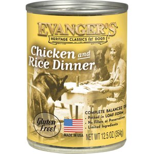Evanger's Classic Recipes Chicken & Rice Canned Dog Food, 12.5-oz, case of 12