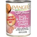 Evanger's Super Premium Duck & Sweet Potato Dinner Canned Dog Food, 12.5-oz, case of 12
