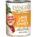 Evanger's Super Premium Lamb & Rice Dinner Canned Dog Food, 12.8-oz, case of 12