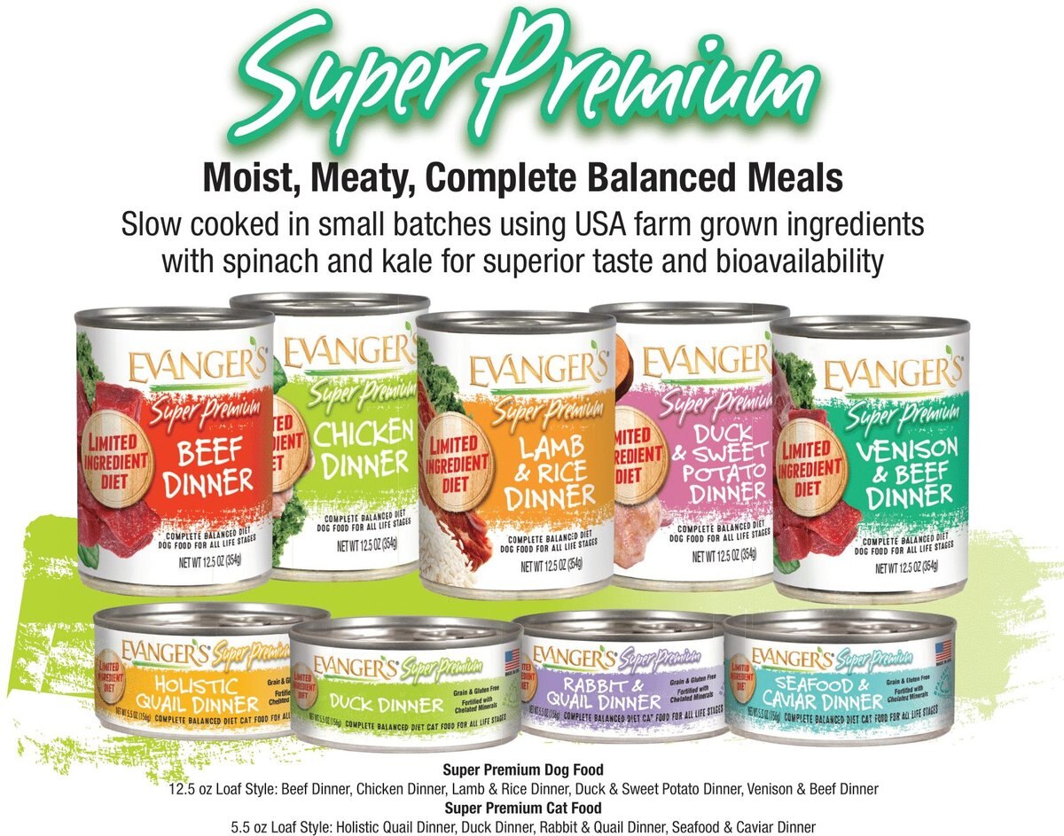 EVANGER'S Super Premium Lamb & Rice Dinner Canned Dog Food, 12.8oz