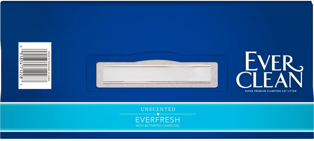 EVER CLEAN Everfresh Unscented Clumping Clay Cat Litter, 25lb box