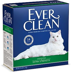 Ever Clean Extra Strength Unscented Clumping Clay Cat Litter, 25-lb box