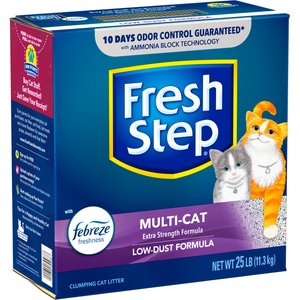 Fresh Step Multi-Cat Extra Strength Scented Clumping Cat Litter, 25-lb