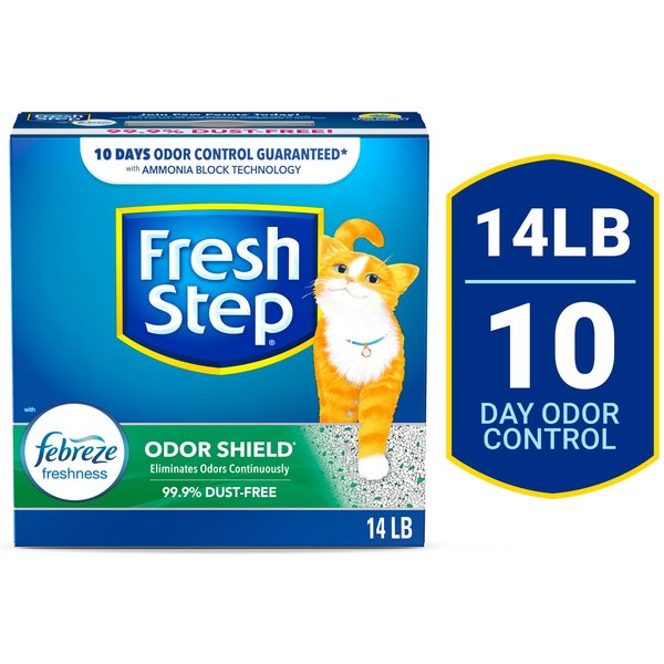 FRESH STEP Simply Unscented Clumping Clay Cat Litter, 14lb box