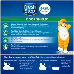 Fresh Step Odor Shield Febreze Scented Clumping Clay Cat Litter, 14-lb box