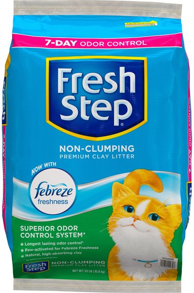 Fresh Step Febreze Scented Non-Clumping Clay Cat Litter, 35-lb bag slide 1 of 11
