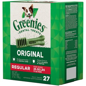 Greenies Regular Dental Dog Treats, 27 count