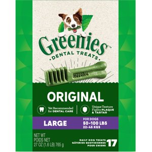 Greenies Large Dental Dog Treats, 17 count