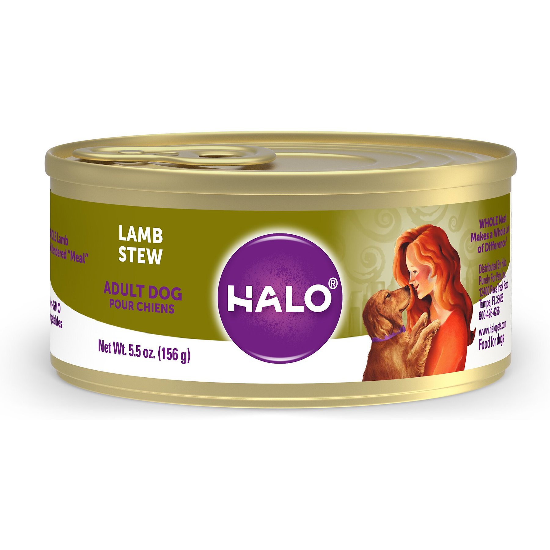 HALO Lamb Stew Adult Canned Dog Food 5.5 oz case of 12 Chewy