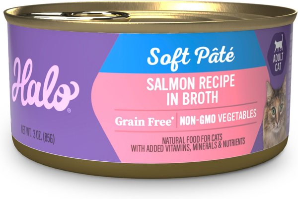 Halo Salmon Stew Grain-Free Adult Canned Cat Food, 3-oz, case of 12 slide 1 of 8