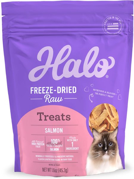 Halo Liv-a-Littles Grain-Free 100% Wild Salmon Freeze-Dried Dog & Cat Treats, 1.6-oz slide 1 of 9