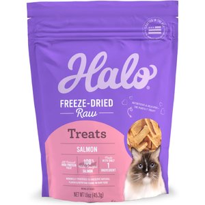 Halo Liv-a-Littles Grain-Free 100% Wild Salmon Freeze-Dried Dog & Cat Treats, 1.6-oz