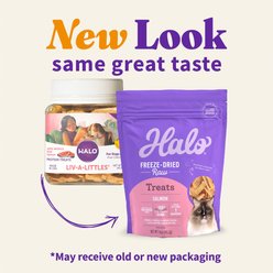 Halo Liv-a-Littles Grain-Free 100% Wild Salmon Freeze-Dried Cat Treats, 1.6-oz bag slide 2 of 9