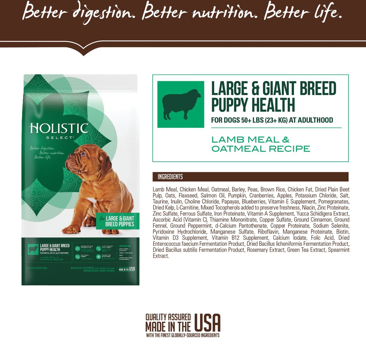 Holistic select giant breed hotsell puppy food