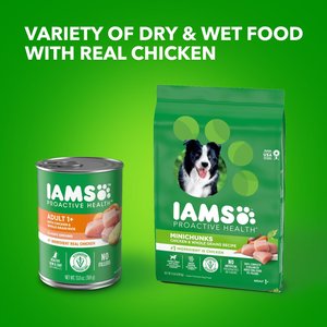 Iams ProActive Health Classic Ground with Chicken & Whole Grain Rice Adult Wet Dog Food, 13-oz can, case of 12