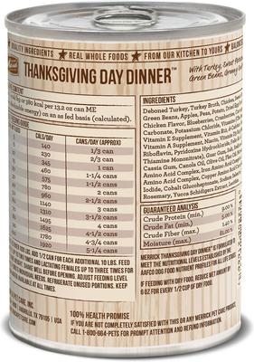 Show full view: Merrick Grain-Free Thanksgiving Day Dinner Canned Dog Food, 13.2-oz, case of 12 slide 3 of 11