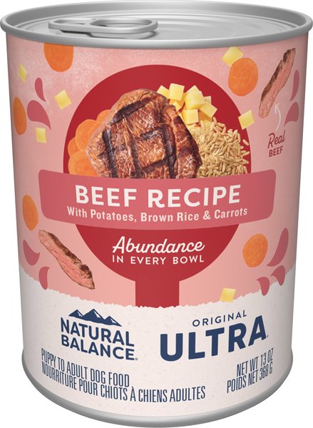 NATURAL BALANCE Original Ultra Beef Recipe Wet Dog Food 13 oz can