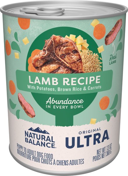 Natural Balance Original Ultra Lamb Recipe Wet Dog Food, 13-oz, case of 12 slide 1 of 10