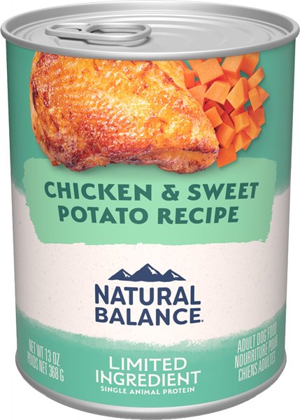 Natural Balance L.I.D. Limited Ingredient Diets Chicken & Sweet Potato Formula Grain-Free Canned Dog Food, 13-oz, case of 12 slide 1 of 10