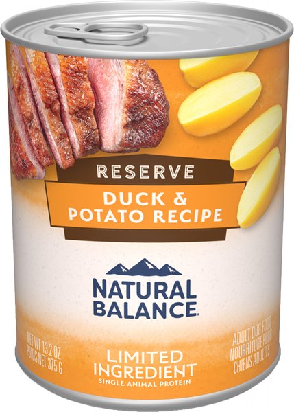 Natural Balance L.I.D. Limited Ingredient Diets Duck & Potato Formula Grain-Free Canned Dog Food, 13.2-oz, case of 12 slide 1 of 9