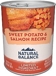 Natural Balance Limited Ingredient Grain-Free Sweet Potato & Salmon Wet Dog Food, 13-oz, case of 12