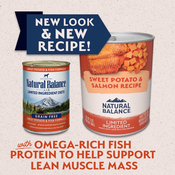 Curated visual reference: Visual Reference: Natural Balance Limited Ingredient Grain Free Sweet Potato Salmon Wet