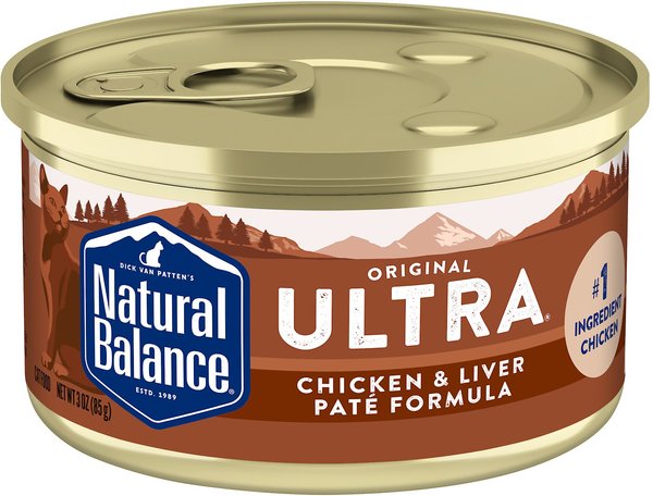 Natural Balance Ultra Premium Chicken & Liver Pate Formula Canned Cat Food, 3-oz, case of 24 slide 1 of 5