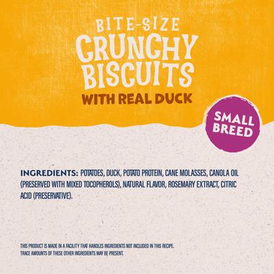 Show full view: Natural Balance Rewards Small Breed Duck Flavored Crunchy Biscuit Dog Treats, 8-oz bag slide 6 of 10