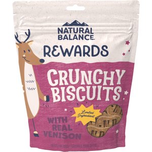 Natural Balance Rewards Crunchy Biscuits with Real Venison Dog Treats, 14-oz bag