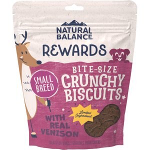 Natural Balance L.I.T. Limited Ingredient Grain-Free Treats Sweet Potato & Venison Formula Dog Treats, Small Breed, 8-oz bag