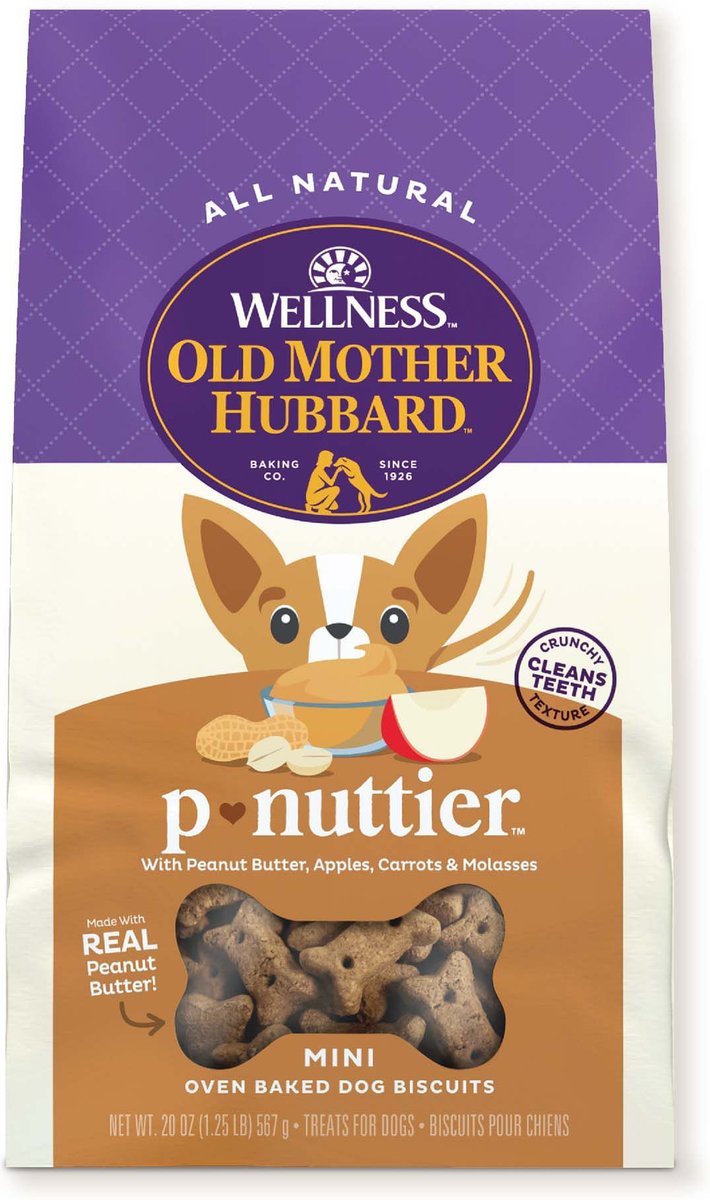 Old Mother Hubbard by Wellness Classic P-Nuttier Natural Mini Oven-Baked Biscuits Dog Treats