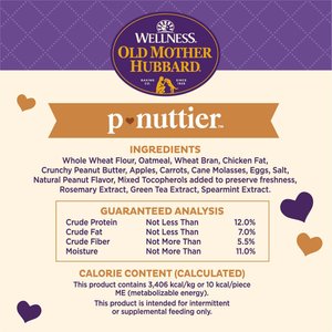 Old Mother Hubbard by Wellness Classic P-Nuttier Natural Mini Oven-Baked Biscuits Dog Treats, 20-oz bag