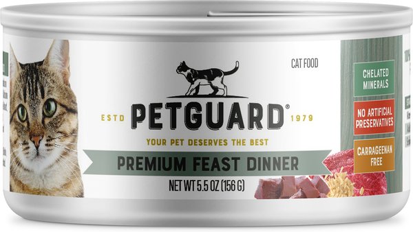 PETGUARD Premium Feast Dinner Canned Cat Food 5.5 oz case of 24