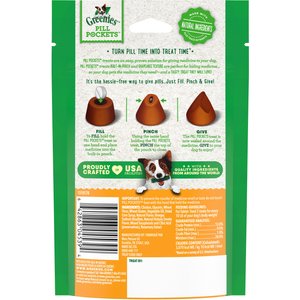 Greenies Pill Pockets Canine Chicken Flavor Dog Treats, Tablet Size, 30 count