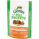 Greenies Pill Pockets Feline Chicken Flavor Natural Soft Adult Cat Treats, 45 count