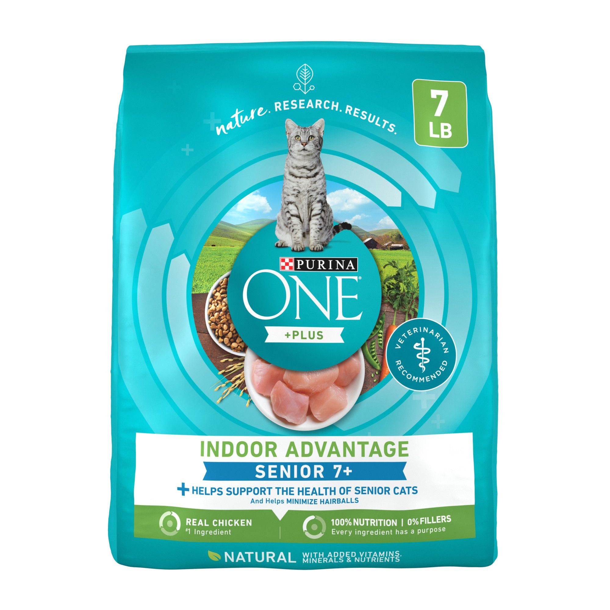 PURINA ONE Indoor Advantage Senior 7 High Protein Natural Dry Cat