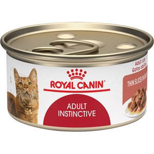 Royal Canin Feline Health Nutrition Adult Instinctive Thin Slices in Gravy Canned Cat Food, 3-oz, case of 24