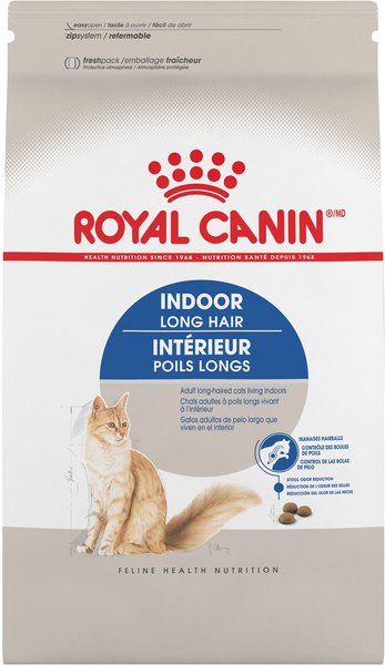Royal Canin Feline Health Nutrition Indoor Long Hair Adult Dry Cat Food, 6-lb bag slide 1 of 9