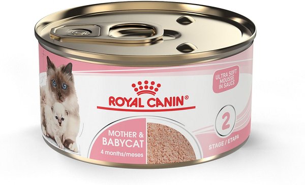 Royal Canin Feline Health Nutrition Mother & Babycat Ultra Soft Mousse in Sauce Canned Cat Food, 3-oz, case of 24 slide 1 of 9