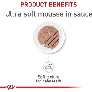 Royal Canin Feline Health Nutrition Mother & Babycat Ultra Soft Mousse in Sauce Canned Cat Food, 3-oz, case of 24